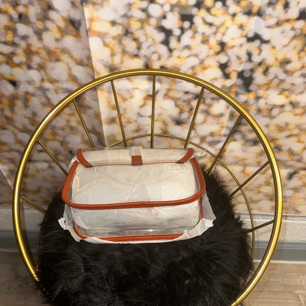White and Brown Handbag